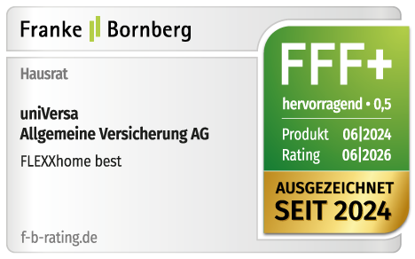 Auszeichnung Hausrat Franke Bornberg uniVersa Hausrat