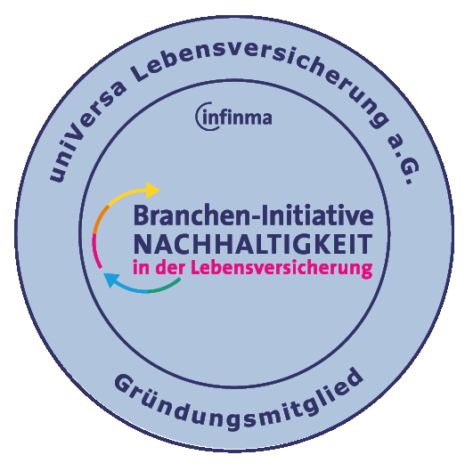 Gründungsmitglied-Siegel: Universa Lebensversicherung Teil der Branchen-Initiative 'Nachhaltigkeit in der Lebensversicherung'